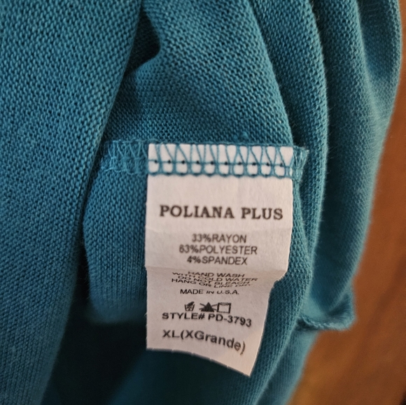 Polina Plus Turquoise Dress - Picture 6 of 6